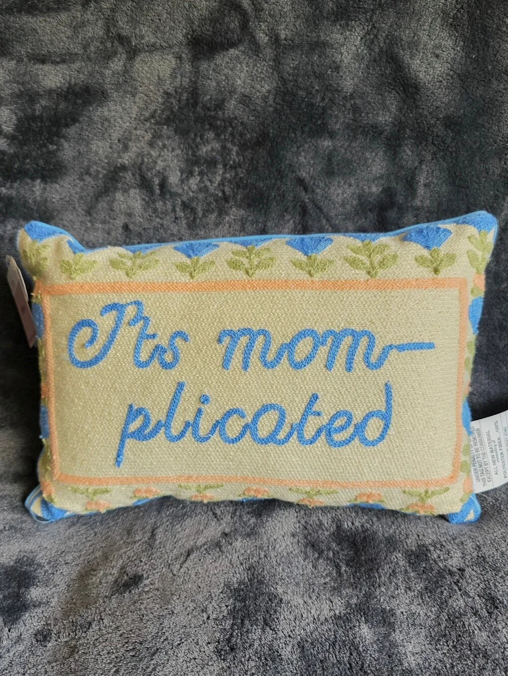 New It's Mom Plicated Decorative Lumbar Pillow, 14